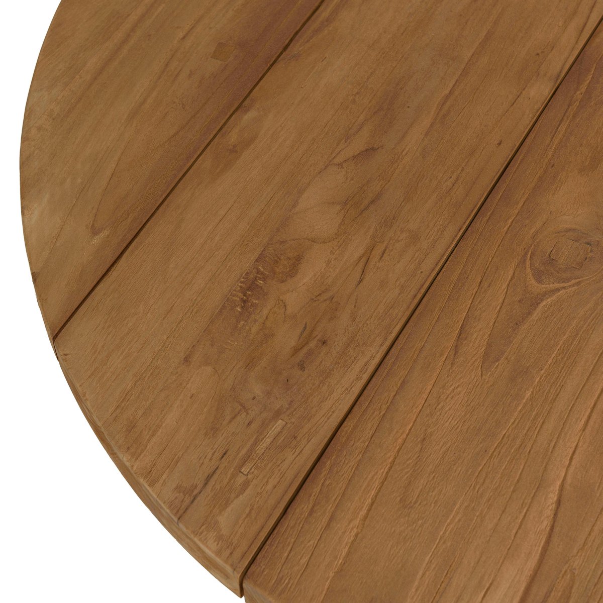 Table basse de jardin ronde en bois de teck recyclé naturel D95 cm SANTO bois naturel, PIER IMPORT