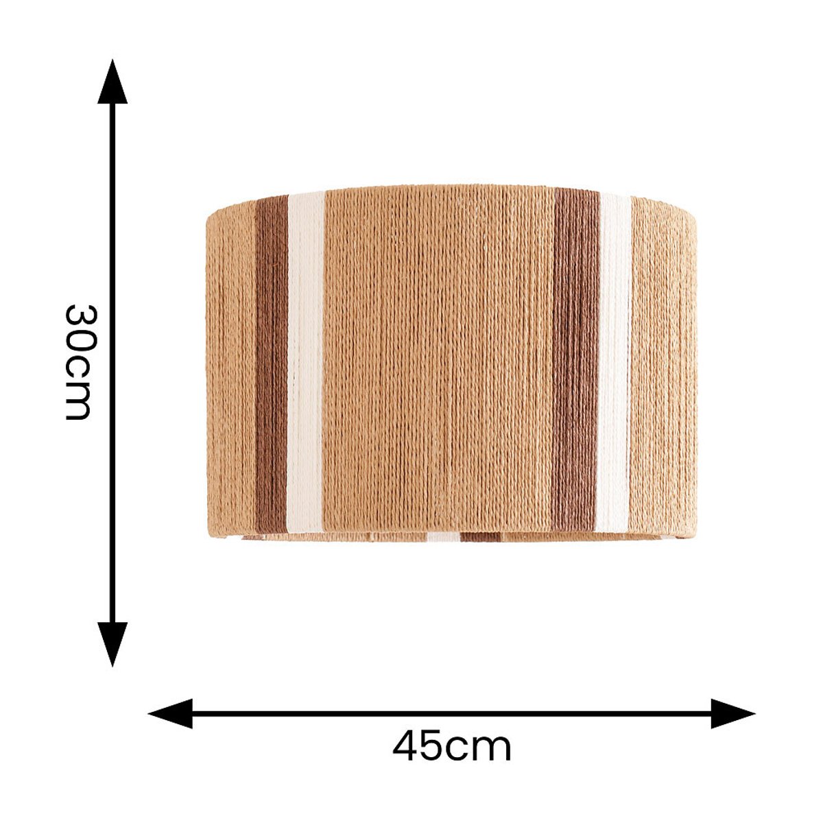 45cm Eric Natural Rattan Stripe Drum Shade brown , SO'HOME