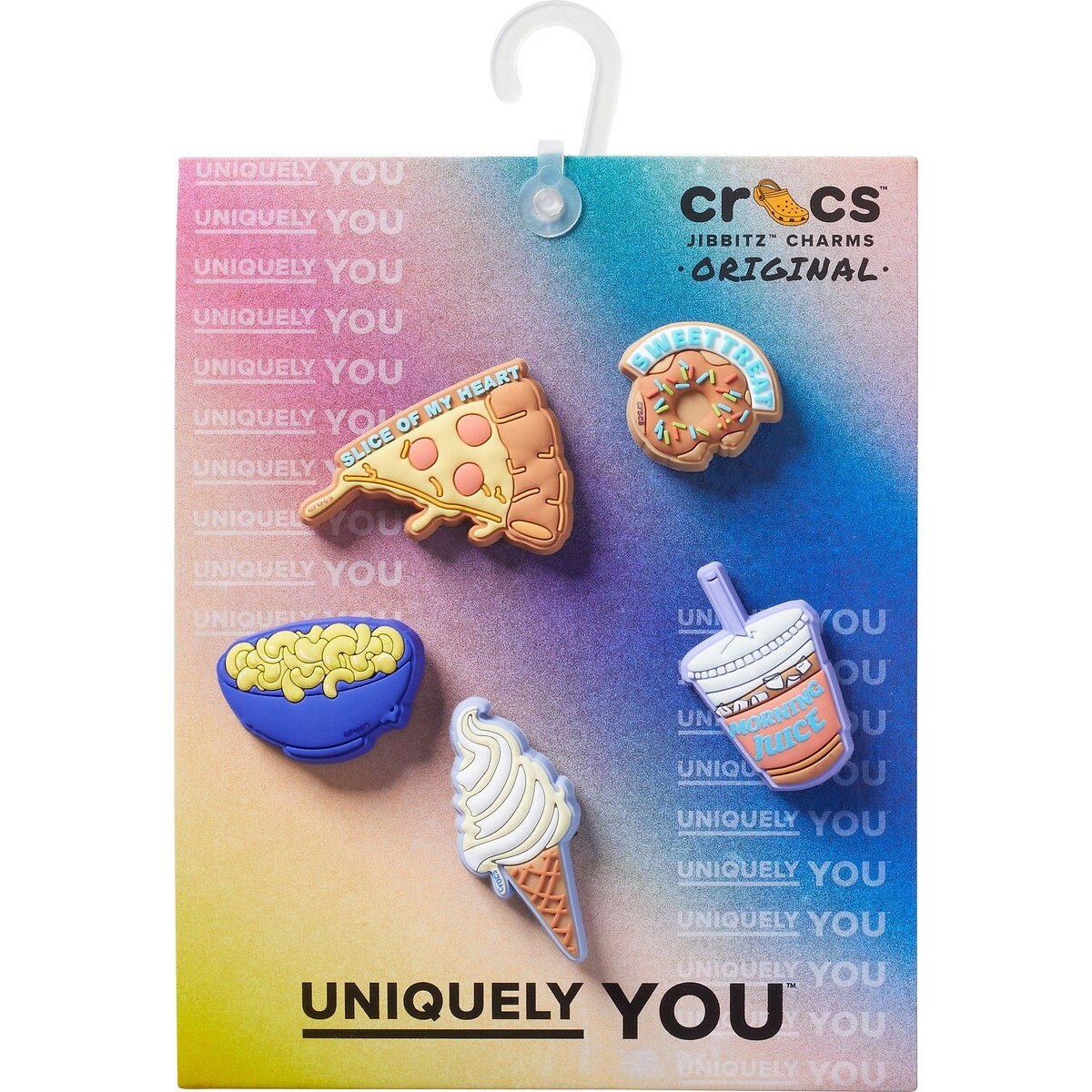 Set of 5 Funny Foods Jibbitz multi-coloured, CROCS
