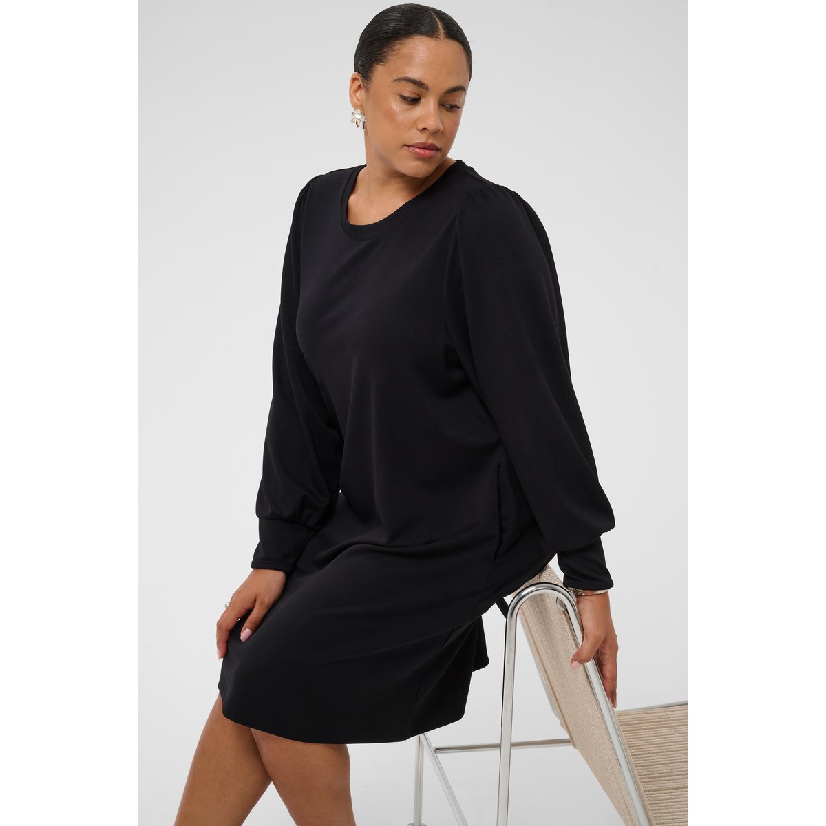 Robe noir black deep, KAFFE CURVE