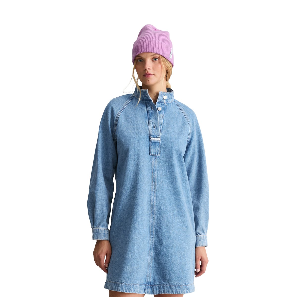 Robe en jean coupe trapèze en pur coton biologique bleu, MARC O’POLO DENIM