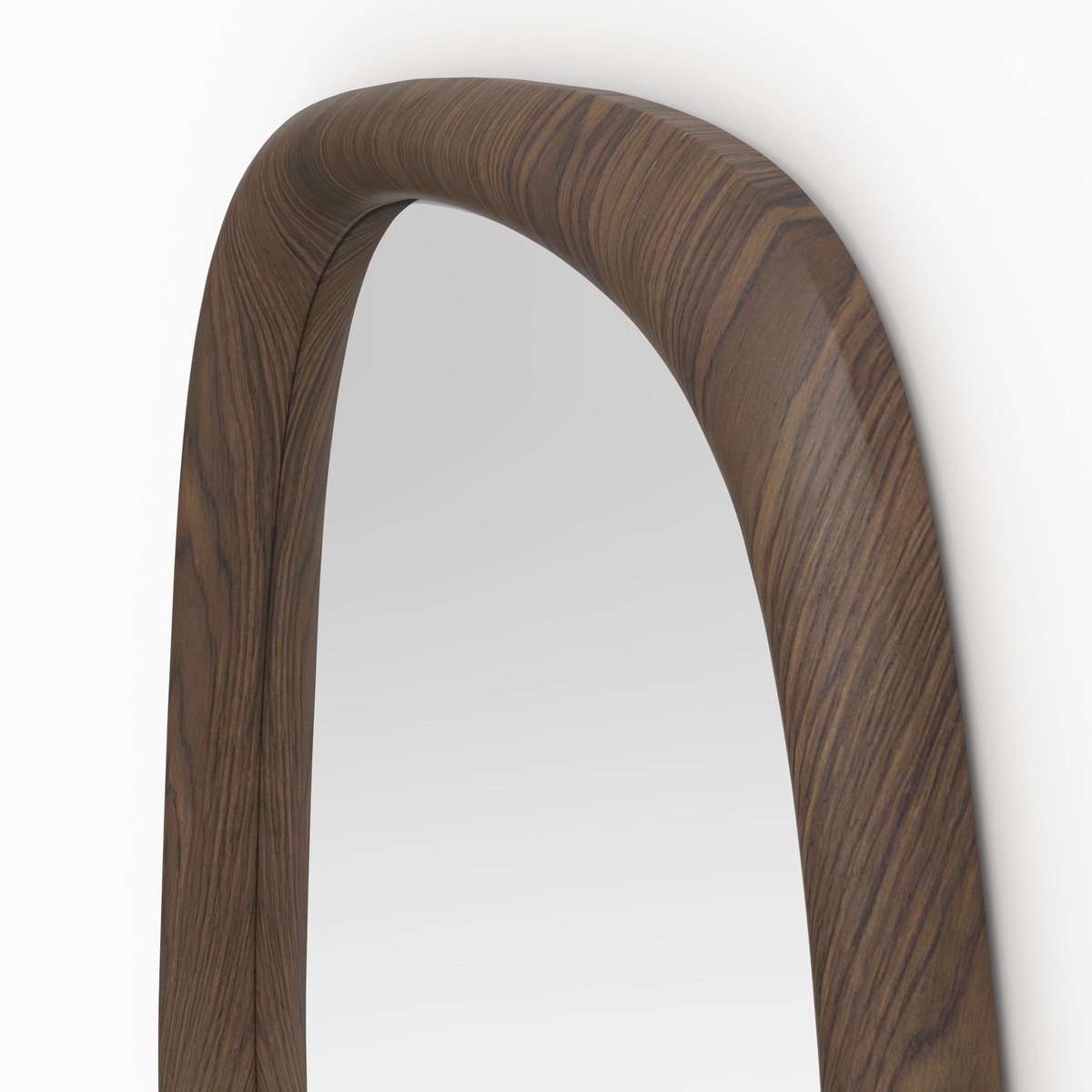 Miroir carré en placage noyer, 90 x 90 cm - YOKO marron foncé, MAISON PAVANE