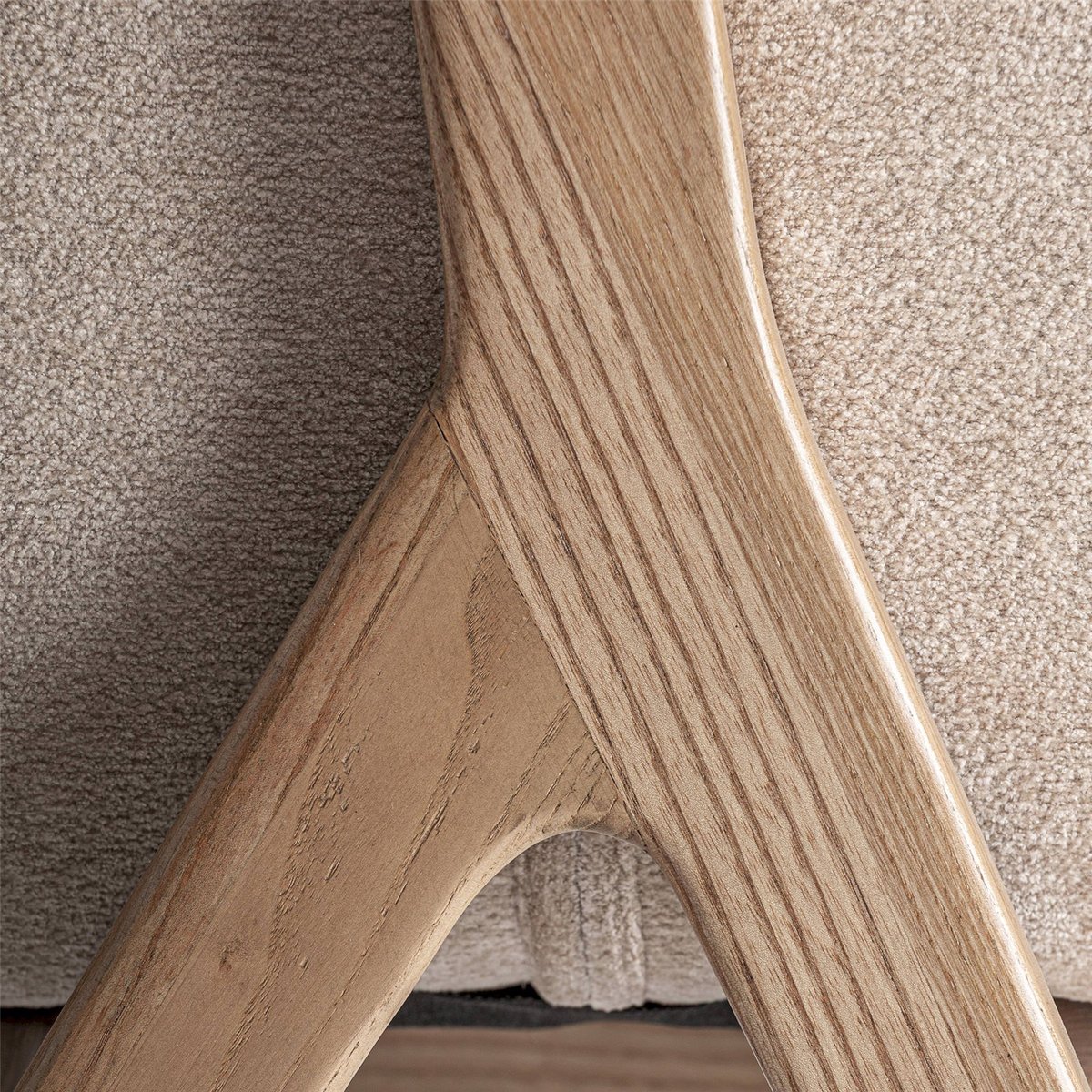 Chaise contemporaine en bois beige et frêne brun, RECOLLECTION