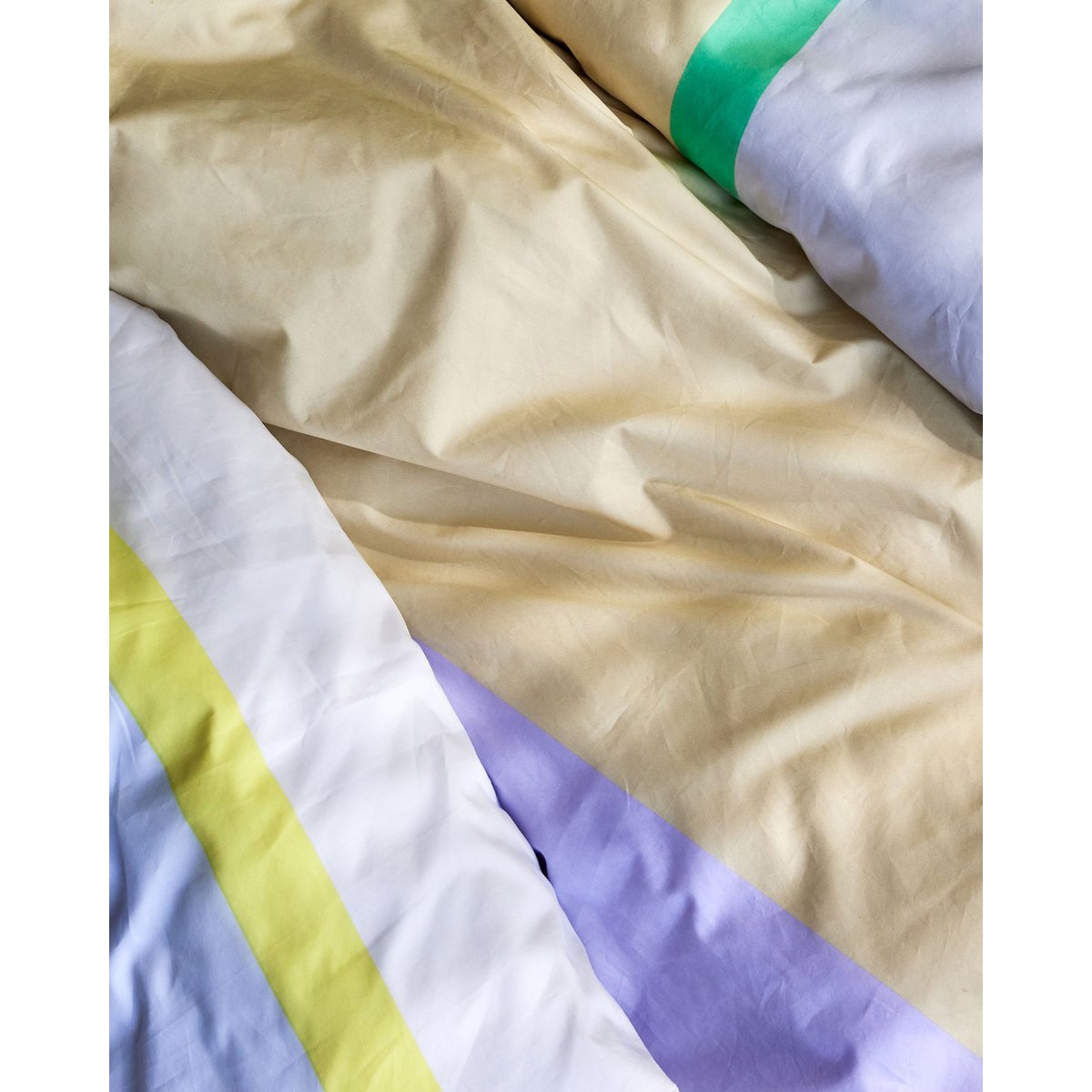 Parure de lit BLOCK beige/ multicoloré, HUBSCH