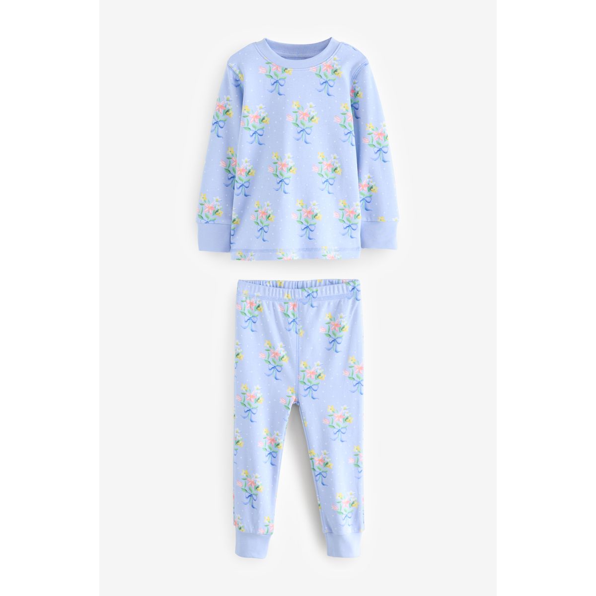 Pyjama douillet imprimé, lot de 3 rose/bleu, NEXT