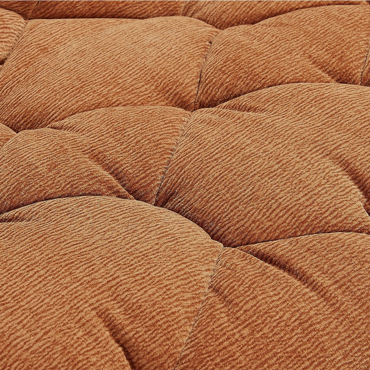 Canapé fixe tissu MELFI terracotta, HABITAT