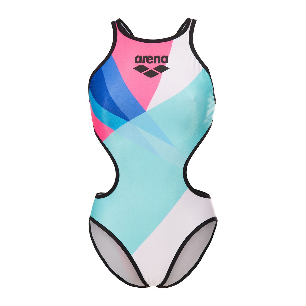 Maillot de natation 1 pièce TECH BACK MAXLIFE blanc/bleu/rose, ARENA
