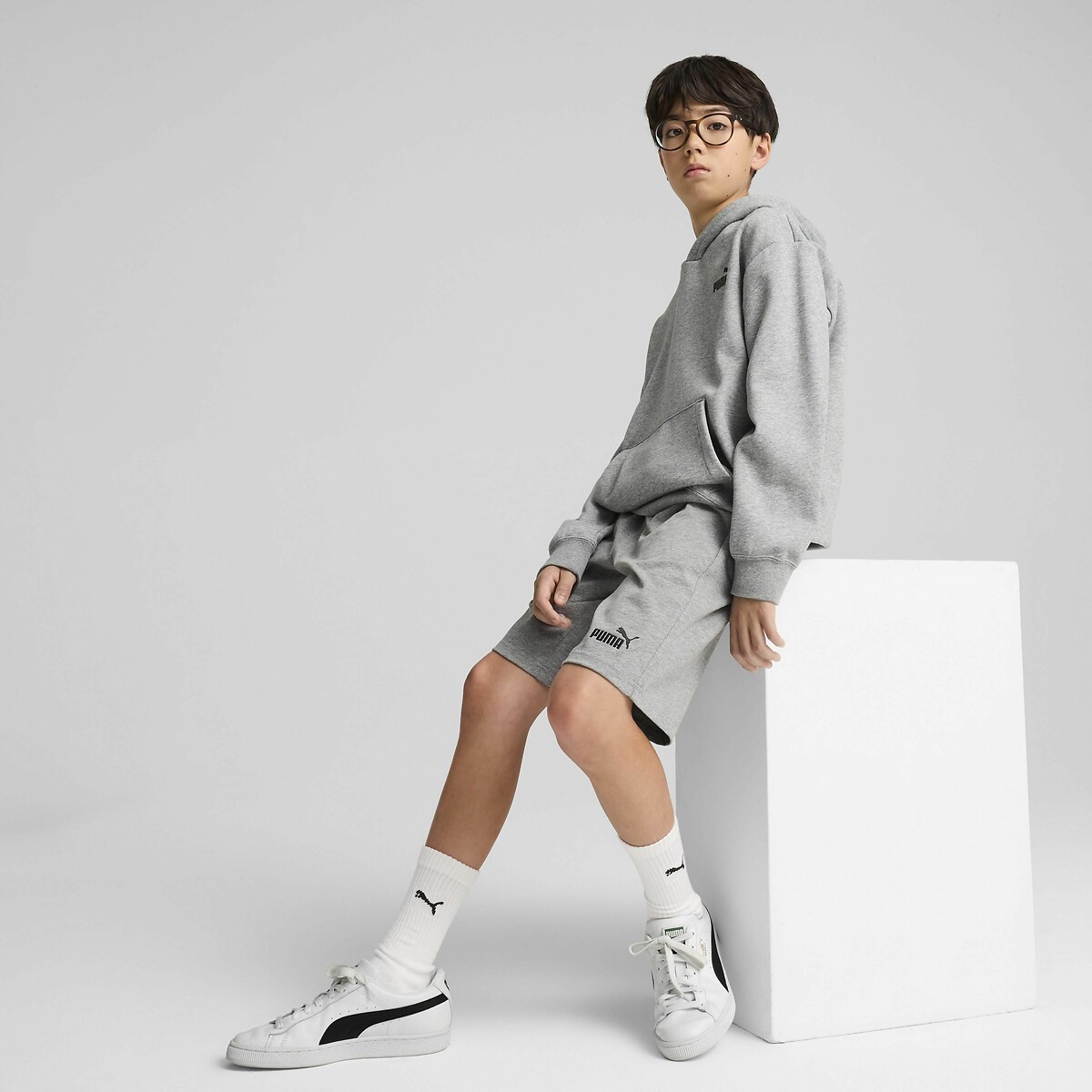 Short en molleton gris, PUMA