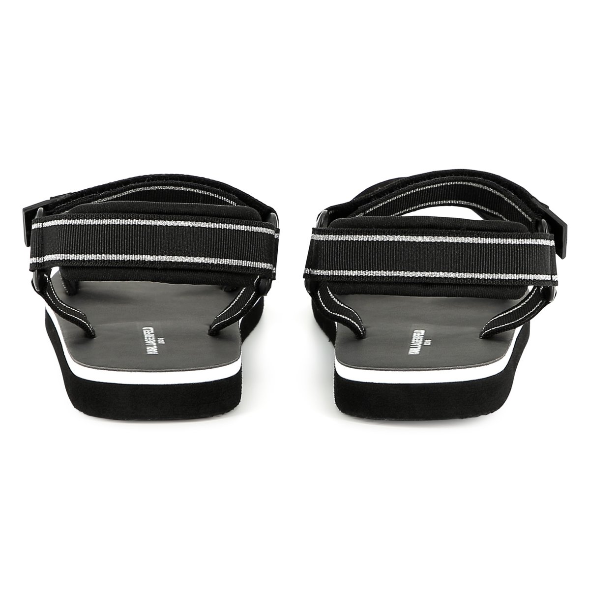 Sandales avec fermeture par bandes auto aggripante black, KARL LAGERFELD KIDS