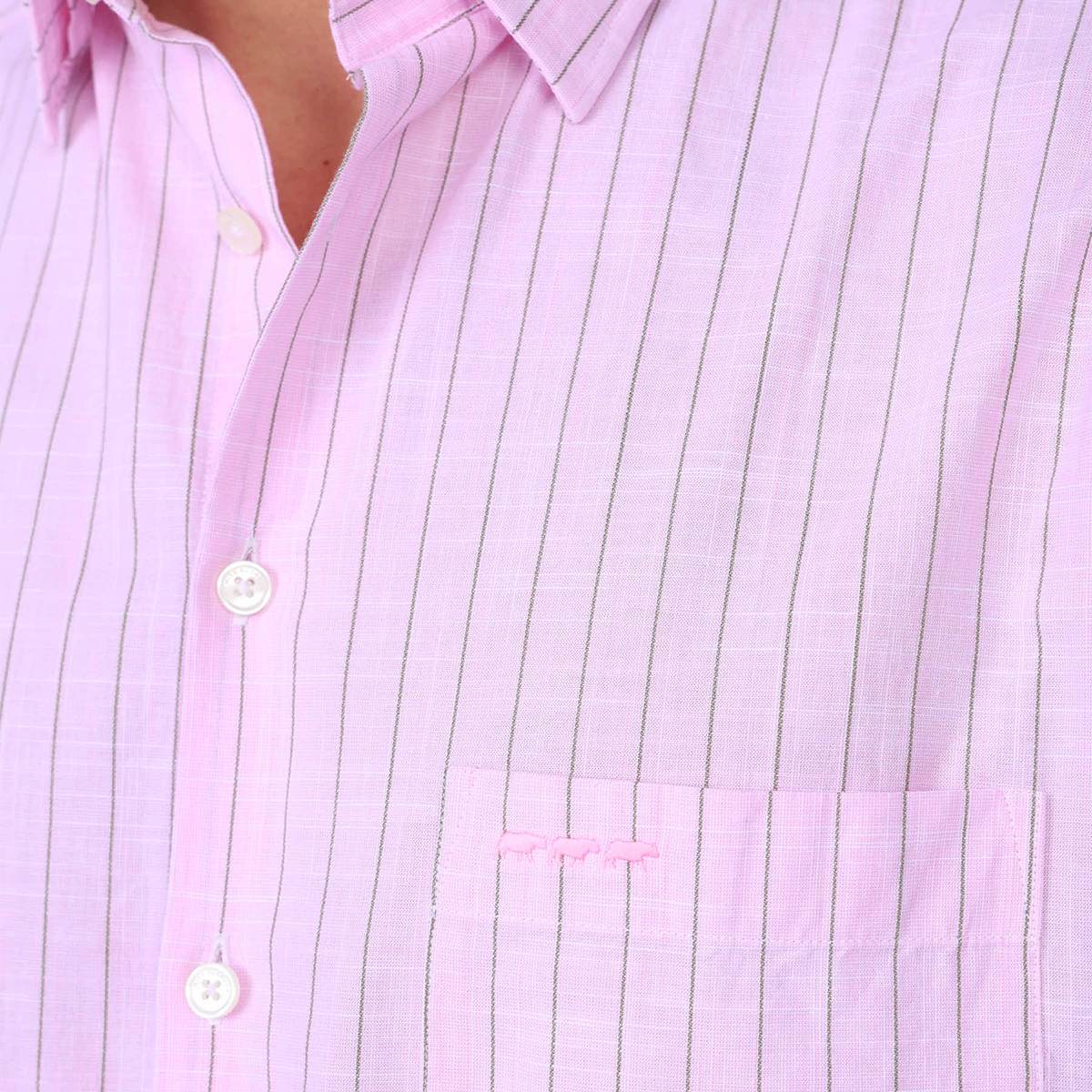 Chemise à rayures rose, MISE AU GREEN