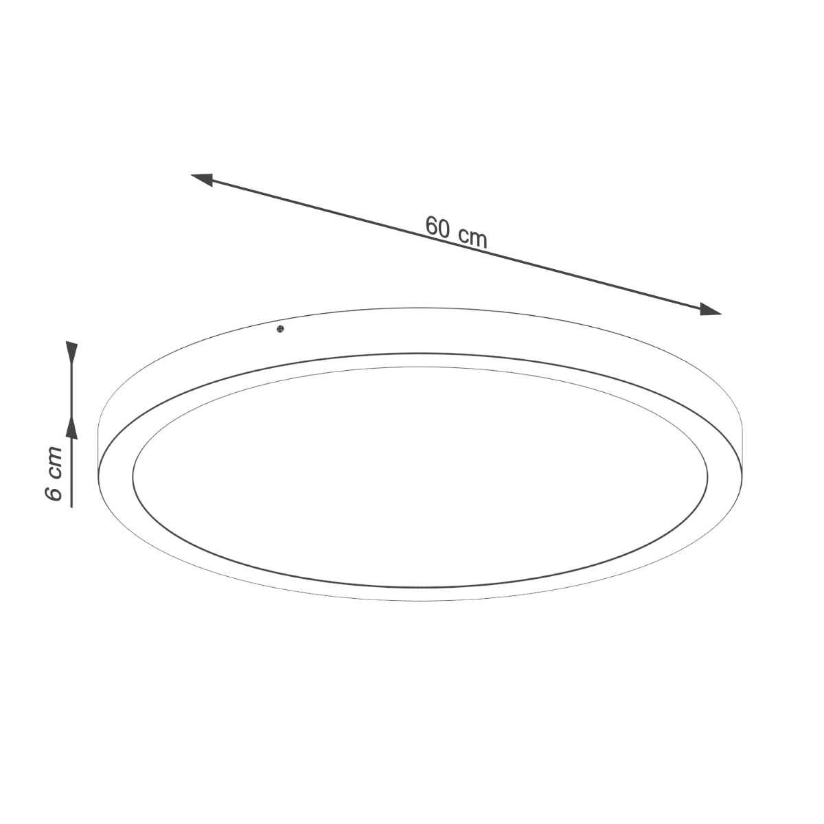 Plafonnier Aluminium Noir LED 1 Onyx 60 noir, EDEN