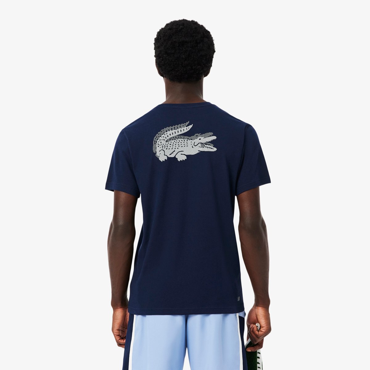 T-shirt Sport Ultra Dry crocodile graphique bleu-525, LACOSTE