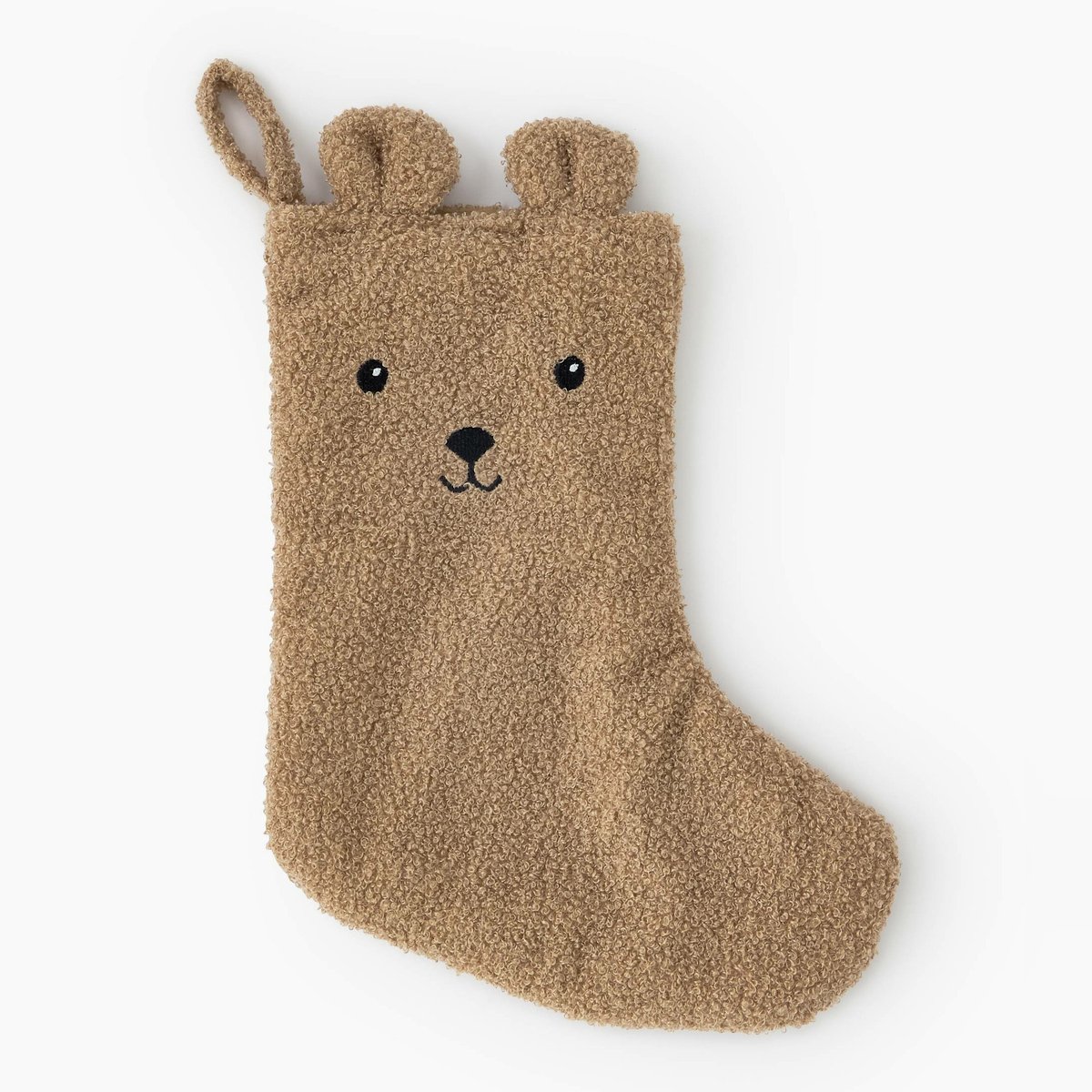 Chaussette ours à accrocher blanc, MONOPRIX