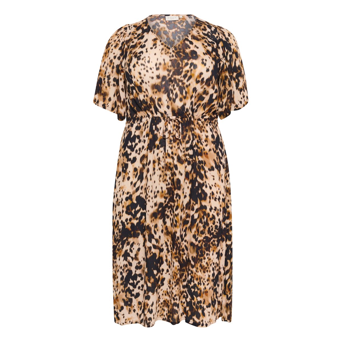 Dress noir leopard print, KAFFE CURVE
