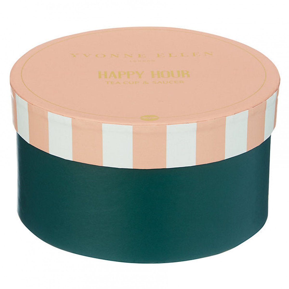 Tasse à Thé et Soucoupe Zèbre multicolor , détails bords dorés, YVONNE ELLEN