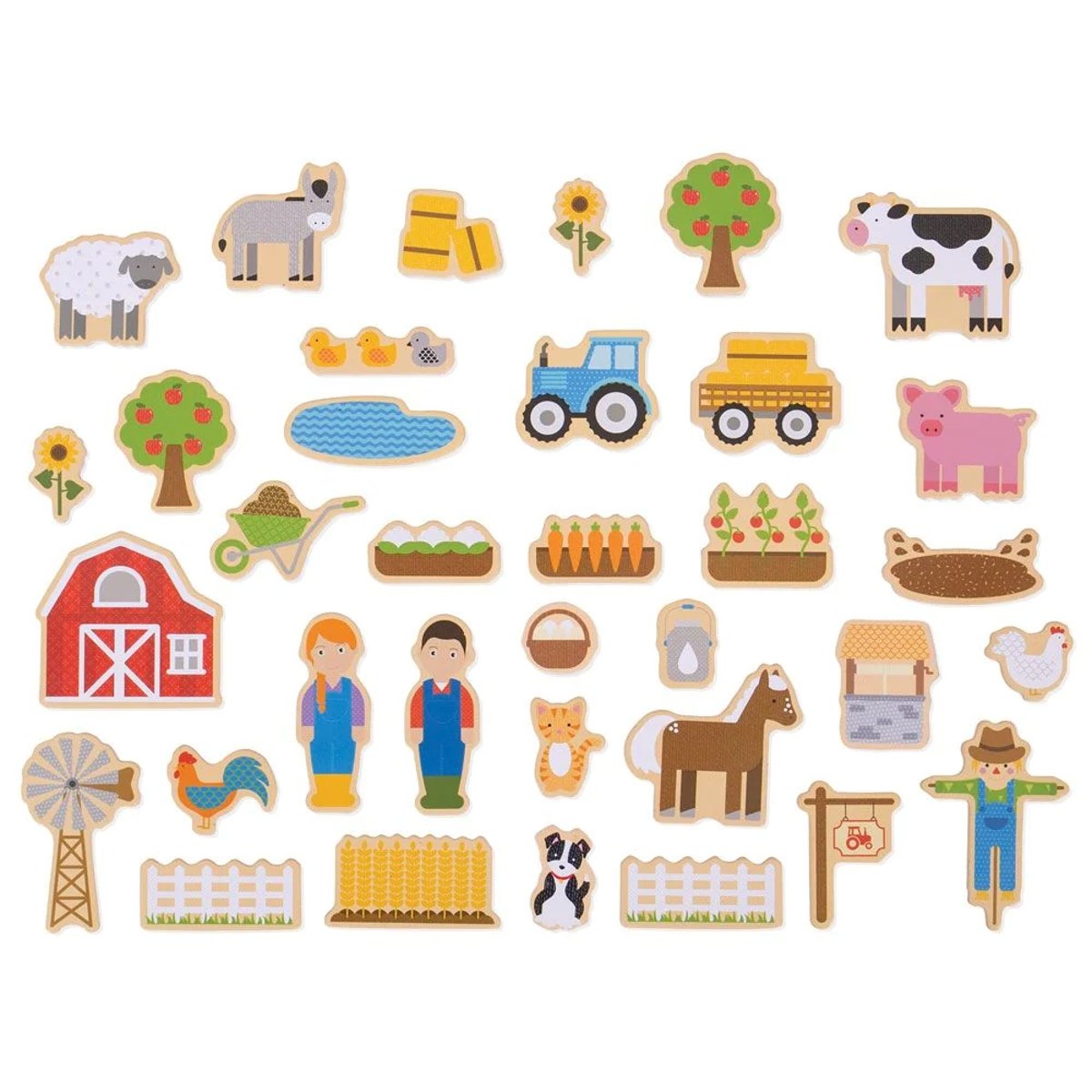 Magnets de la ferme beige, BIGJIGS