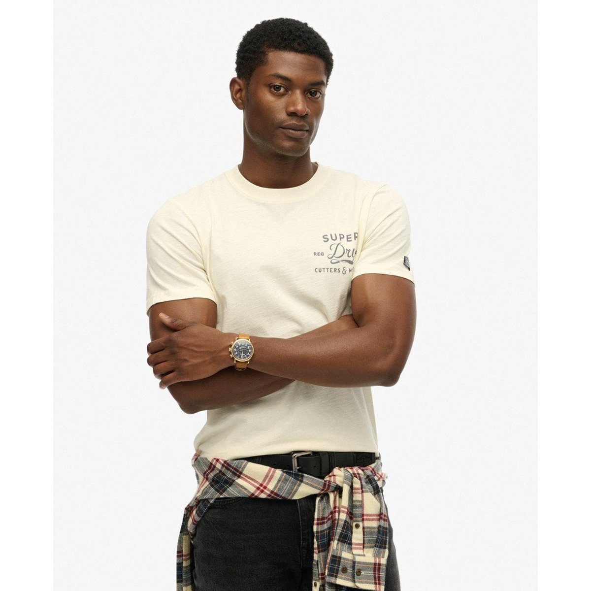 T-shirt décontracté Cutters And Makers blanc cassé, SUPERDRY