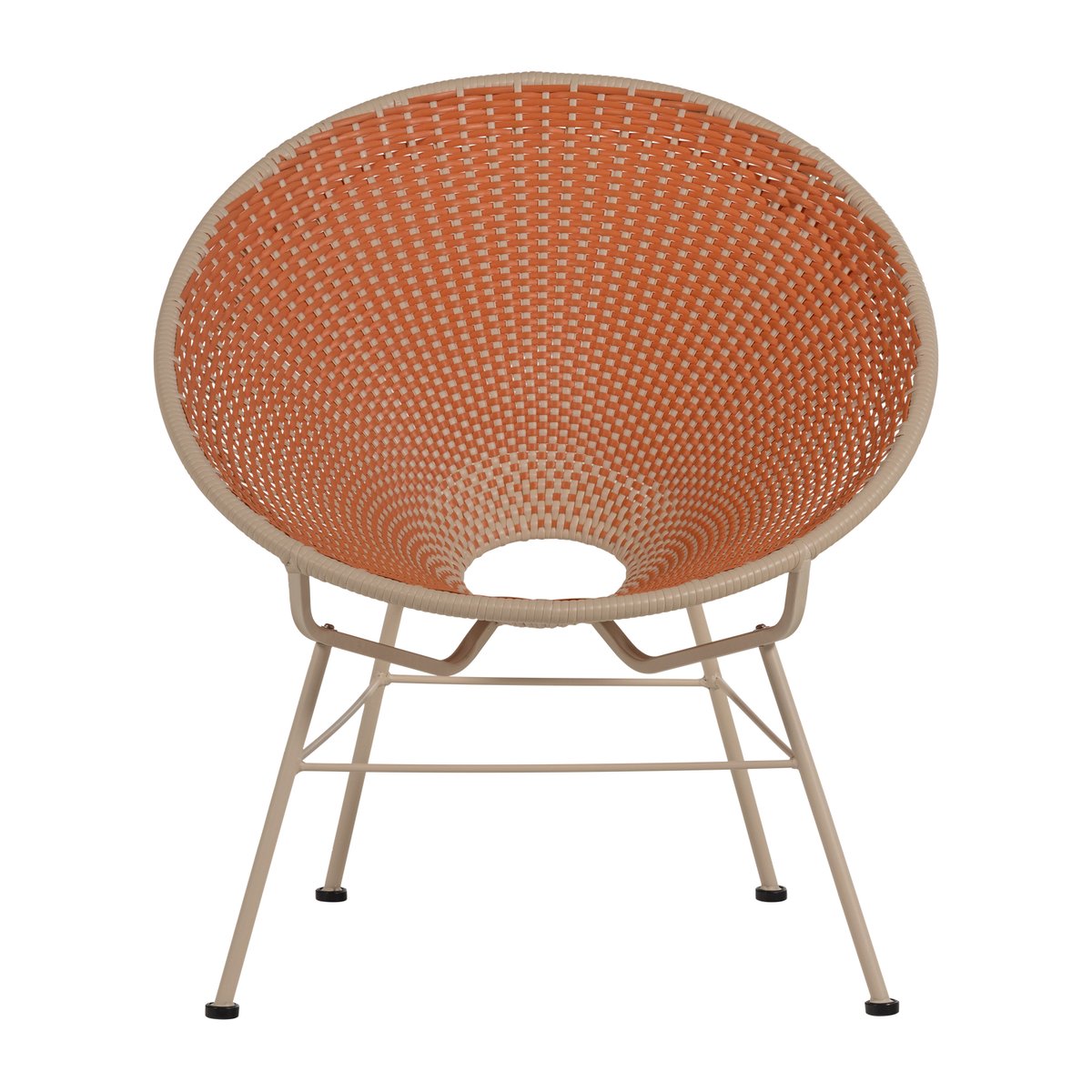 Fauteuil de jardin en wicker KAZOUN orange, WOOOD