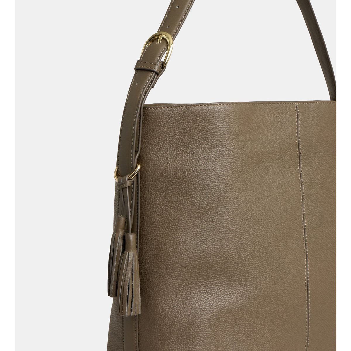 Sac cabas livia cuir marron taupe, GALERIES LAFAYETTE
