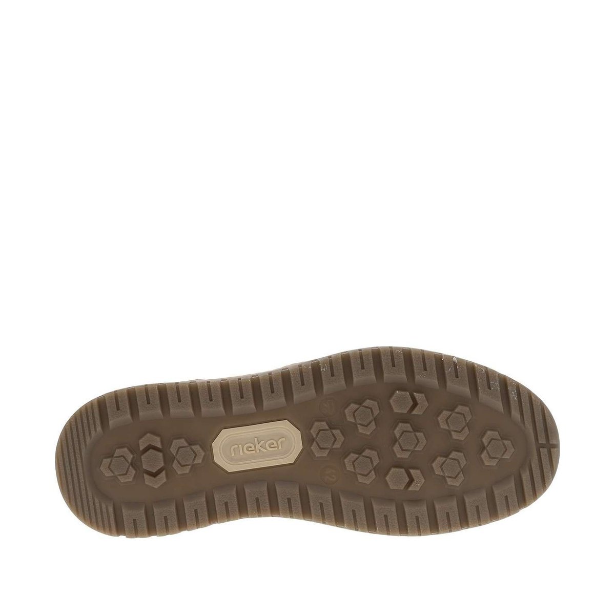 Baskets en cuir kaki à talon plat avec des lacets et un zip latéral kaki, RIEKER