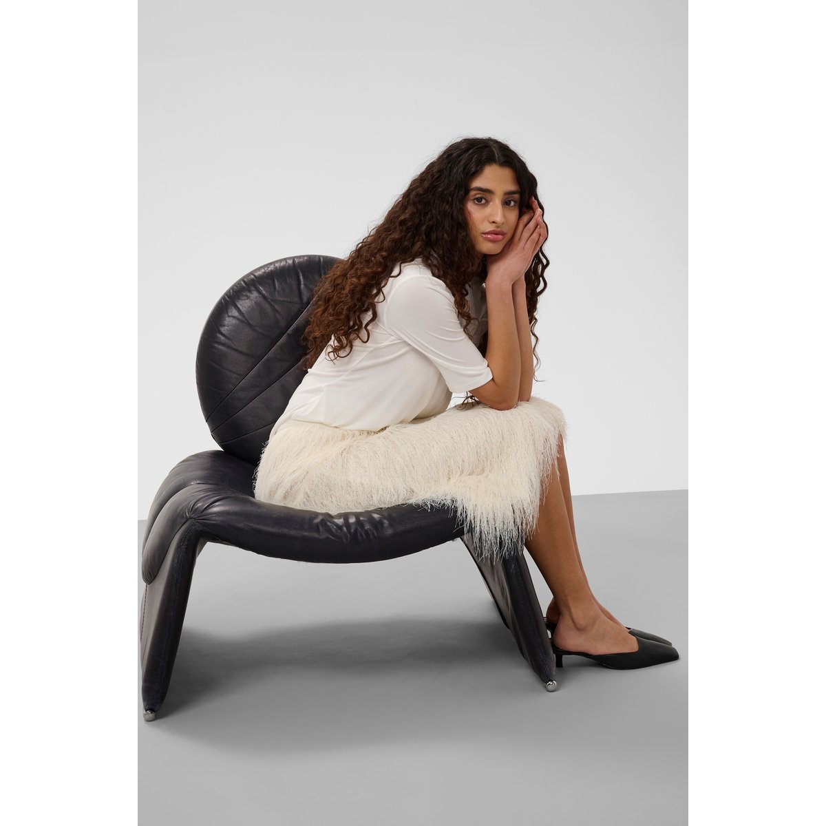 Blouse à manches longues blanc broken white, SOAKED IN LUXURY