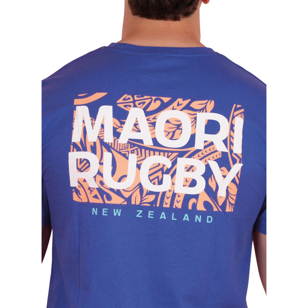 T-shirt en coton biologique bleu uni pourvu d'une coupe droite bleu, RUCKFIELD