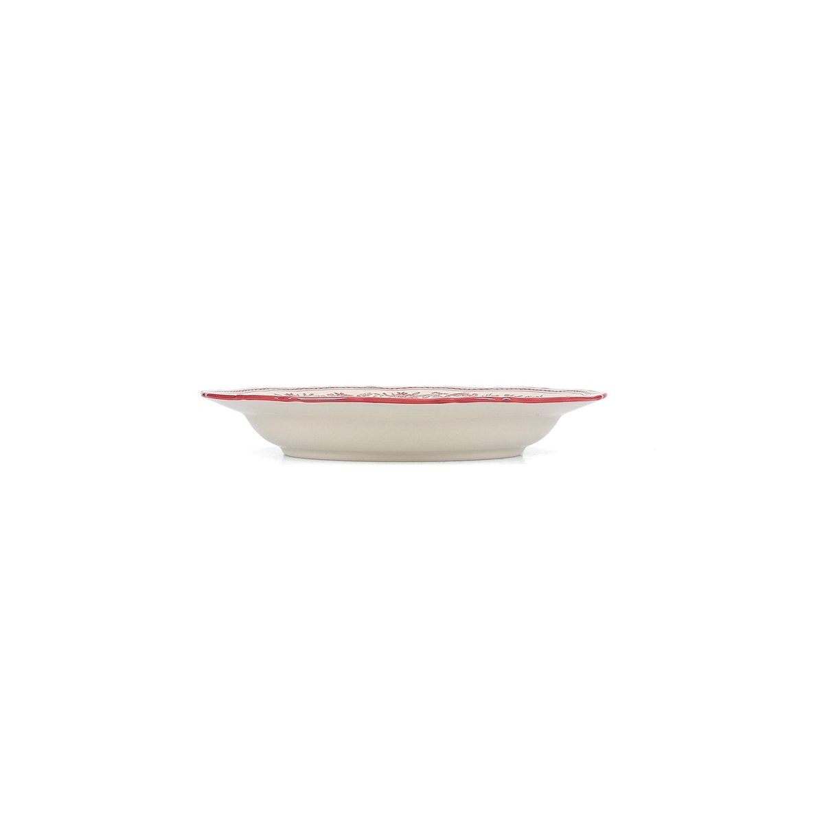 Lot de 4 assiette creuses CYRIL rouge, SP COLLECTION