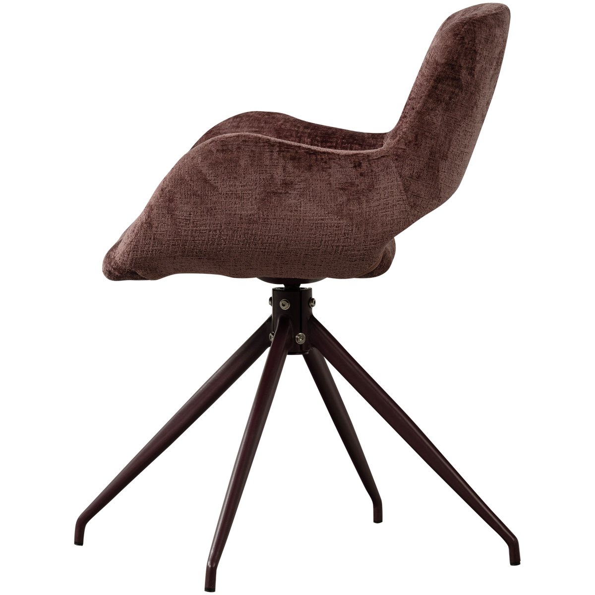 Lot de 2 chaises de table en velours ELIVA violet, WOOOD