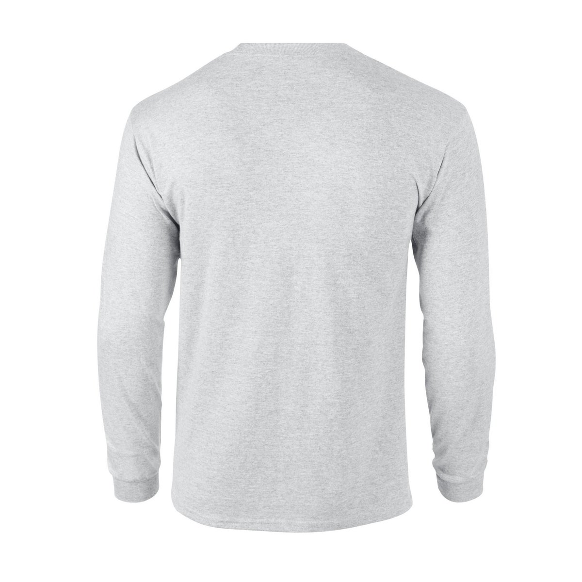 T-shirt uni manches longues ULTRA COTTON gris cendre, GILDAN