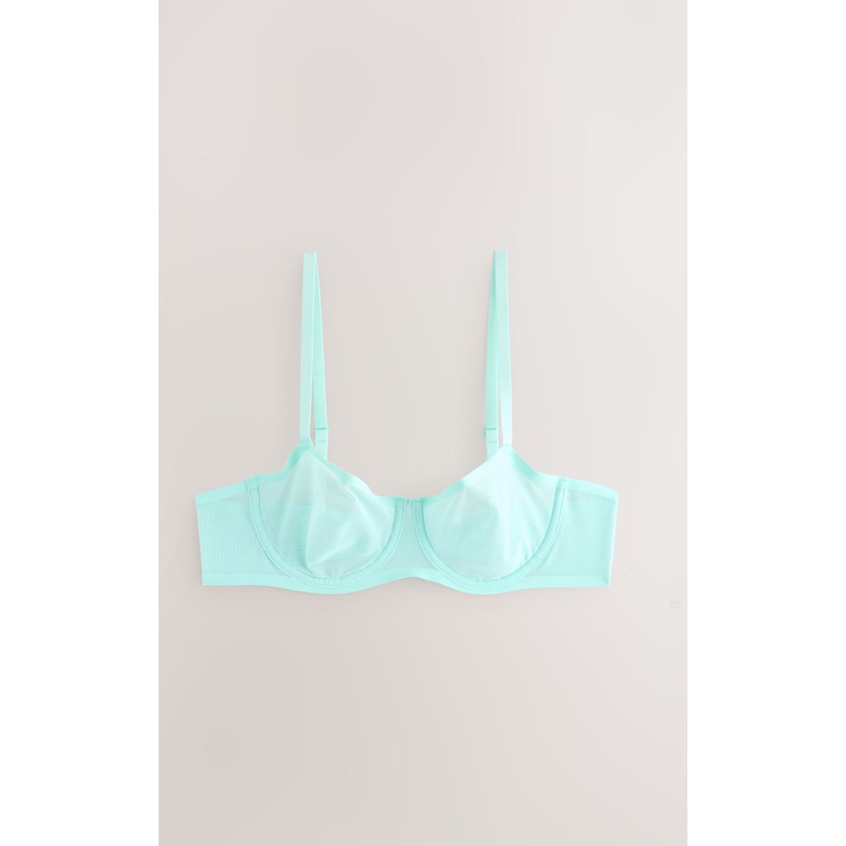 Soutien-gorge à balconnet en mesh contrecollé turquoise, NEXT