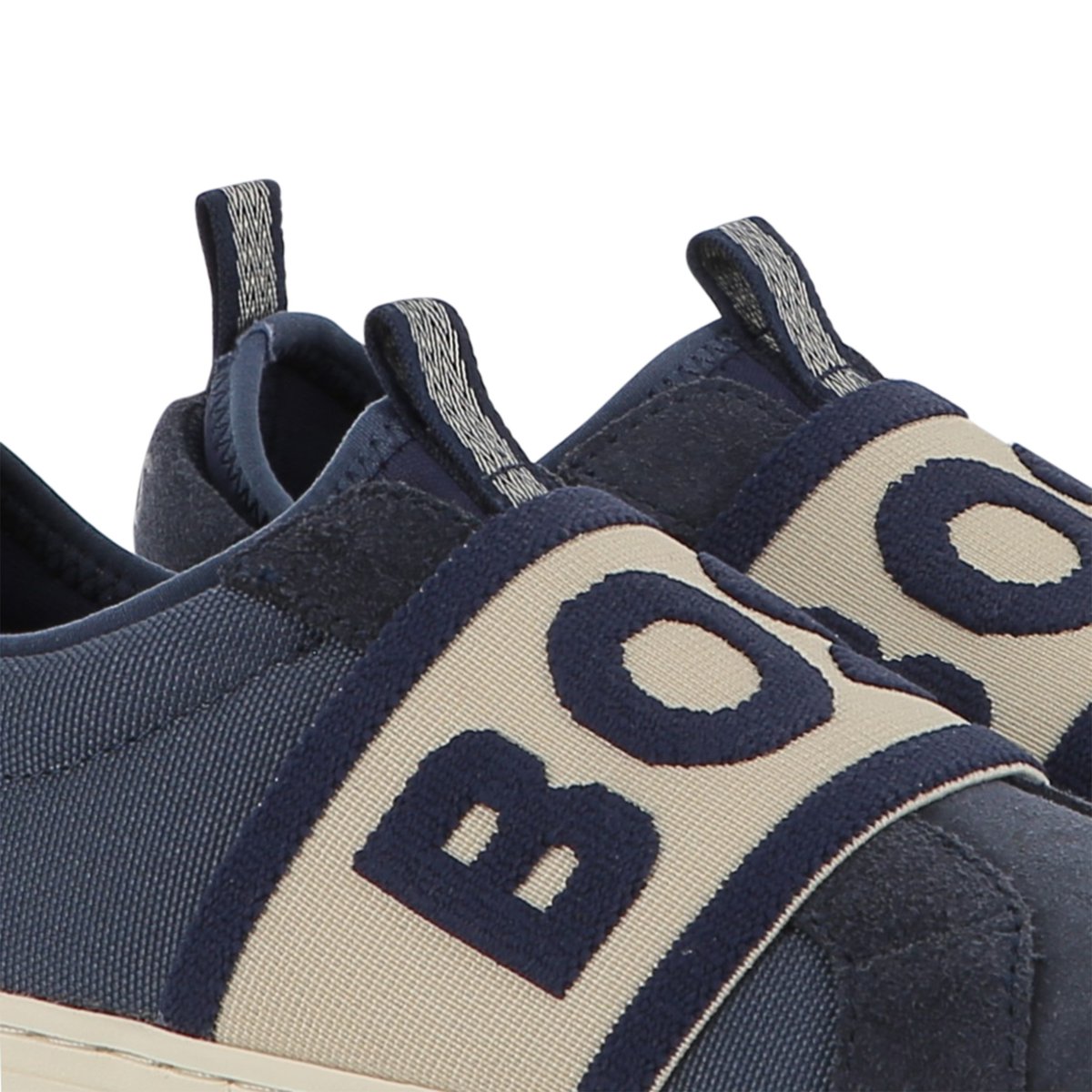 Sneakers elasticizzate bleu cargo, BOSS KIDSWEAR