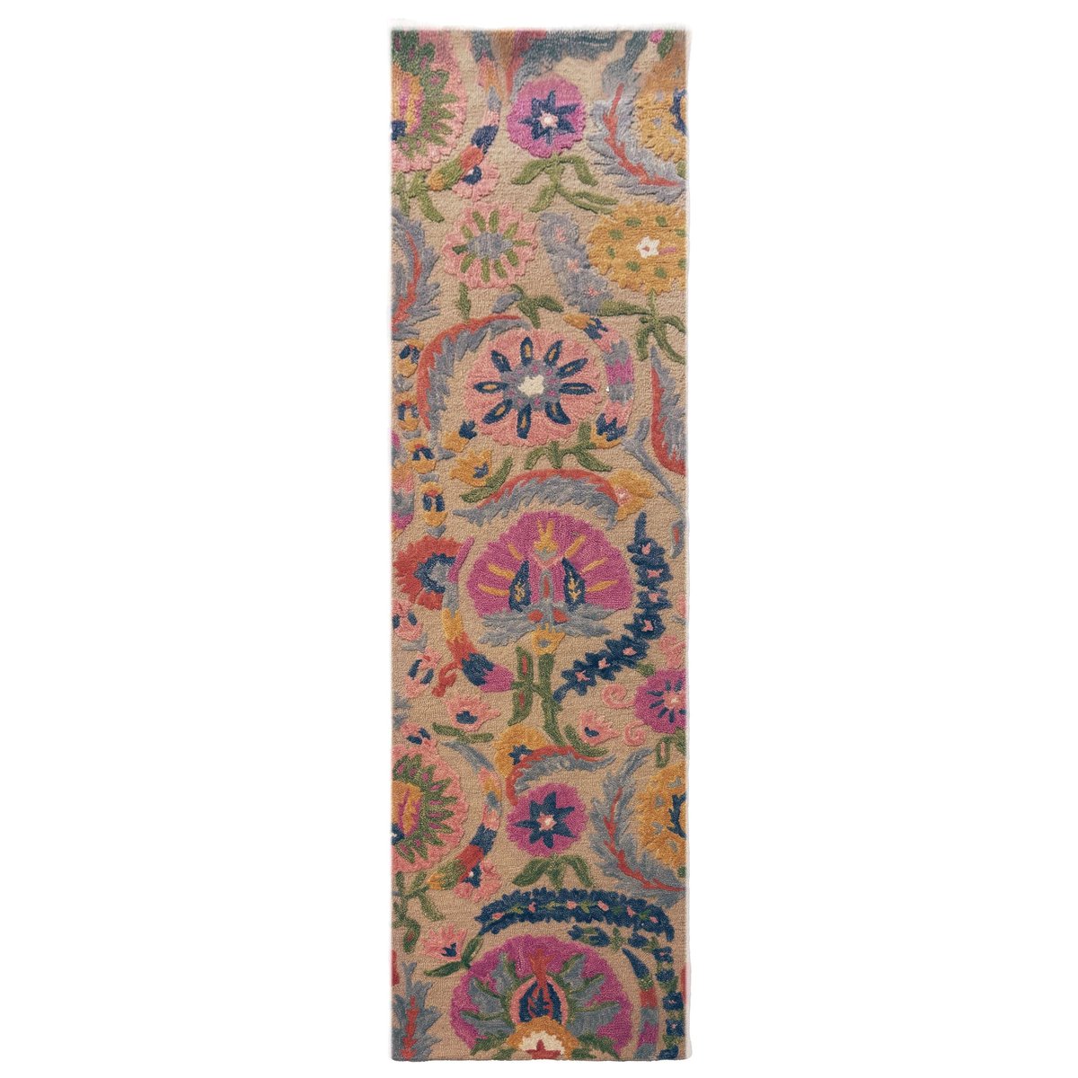 Tapis en laine de couloir AMIRA FLORAL multicolore, FLAIR RUGS