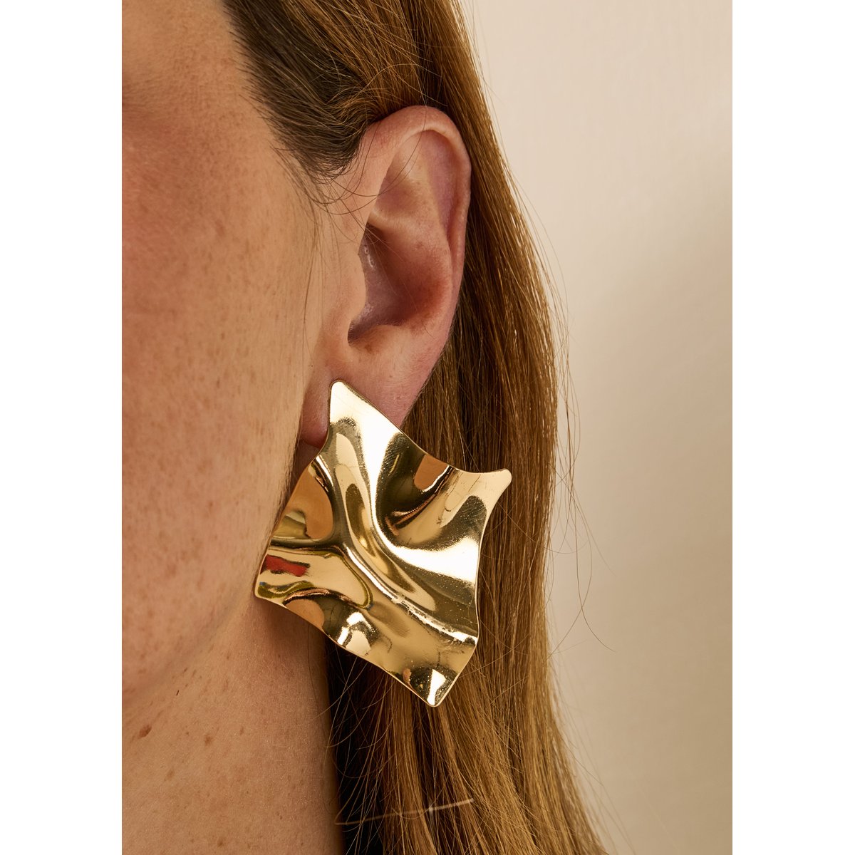 Boucles d'oreilles pendantes light gold, LA FEE MARABOUTEE