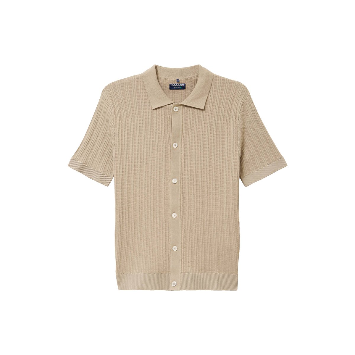 Chemise en coton manches courtes gris, BONOBO