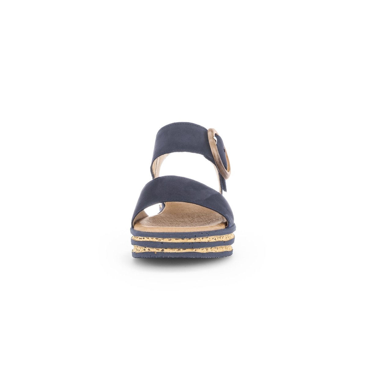 Sandales en à talon compensé bleu, GABOR