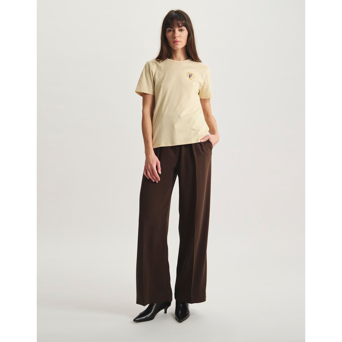 T-shirt Sunny en coton beige, INES DE LA FRESSANGE PARIS