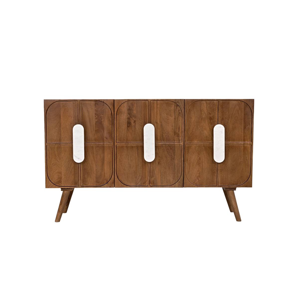 Buffet en bois de manguier et marbre AVENOR bois foncé, MADE IN MEUBLES