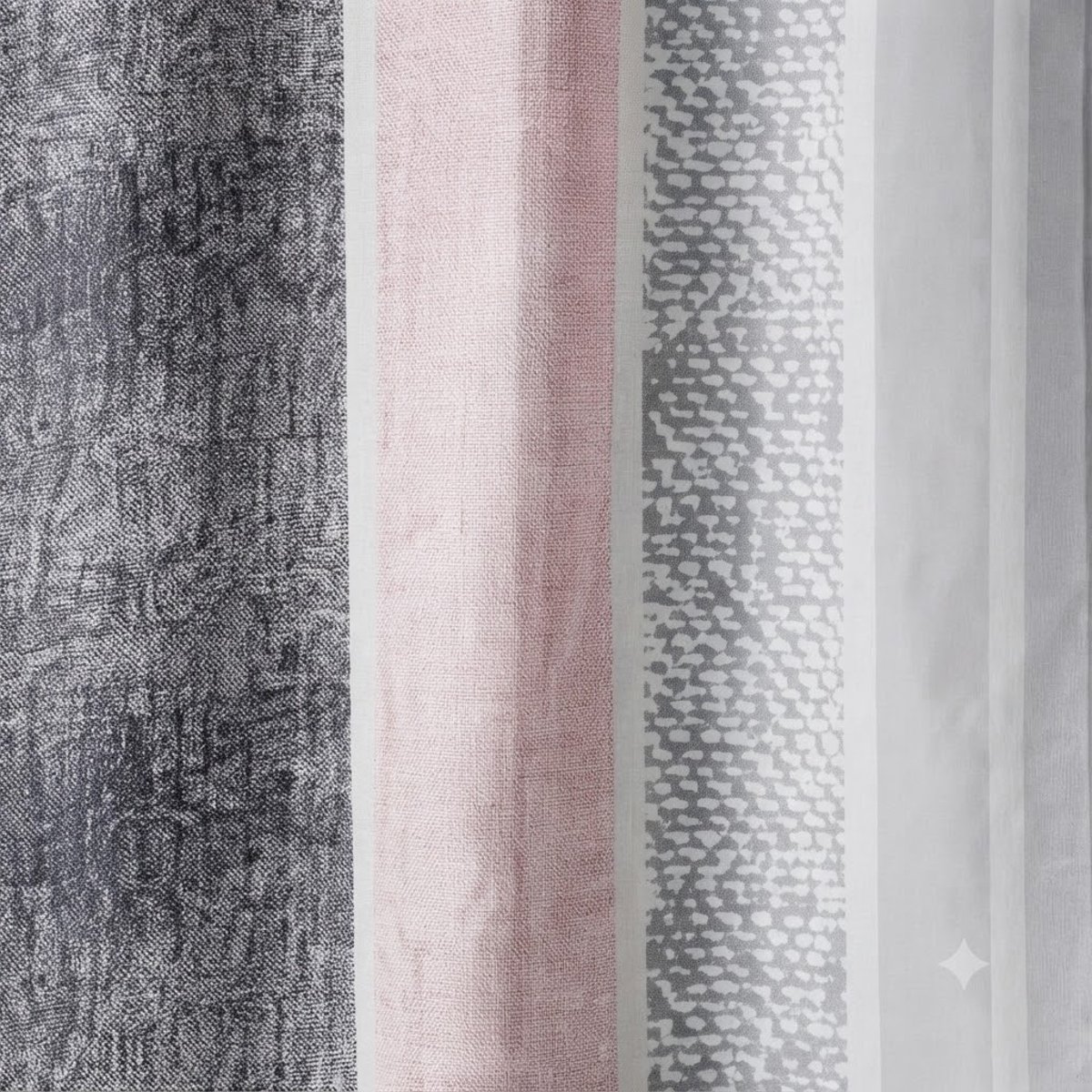 Rideau a oeillets 140 x 240 cm Textilio Rose rose, EDEN