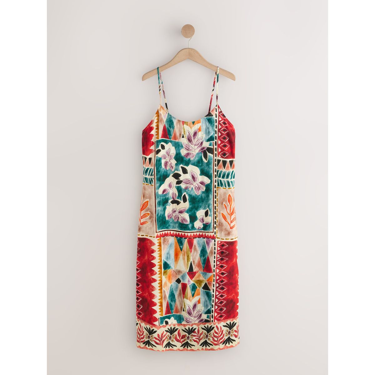 Robe nuisette en viscose résumé rouge, NEXT