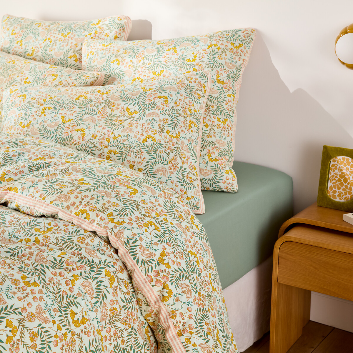 Majari Washed Cotton Duvet Cover floral print, LA REDOUTE INTERIEURS