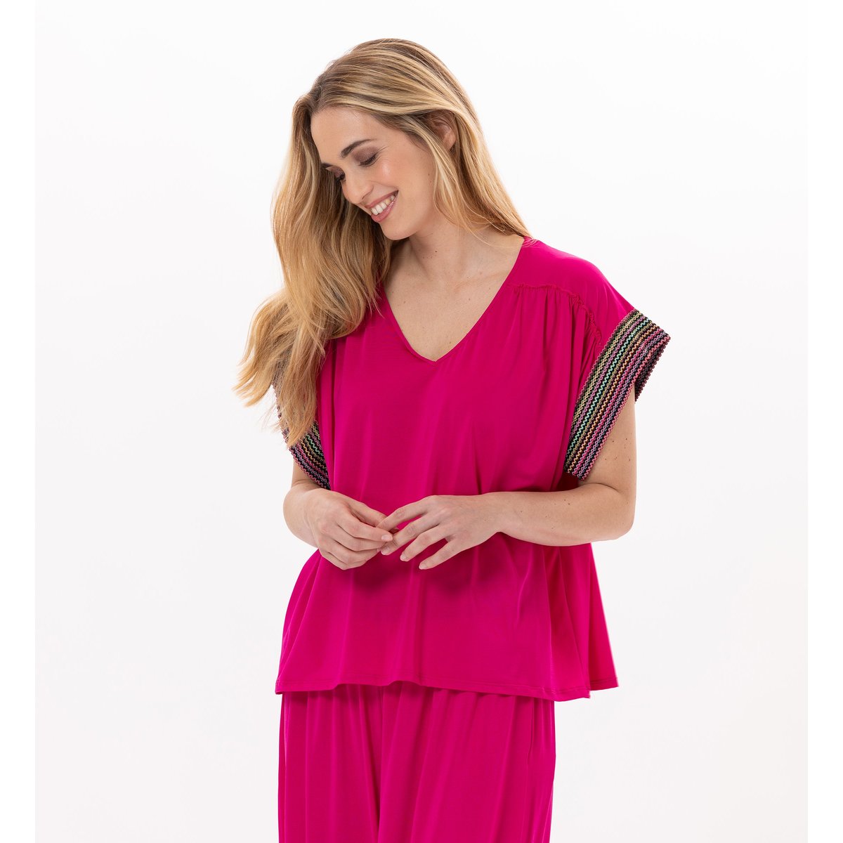 Tee-shirt en jersey PAMPELONNE 930 rose, LE CHAT