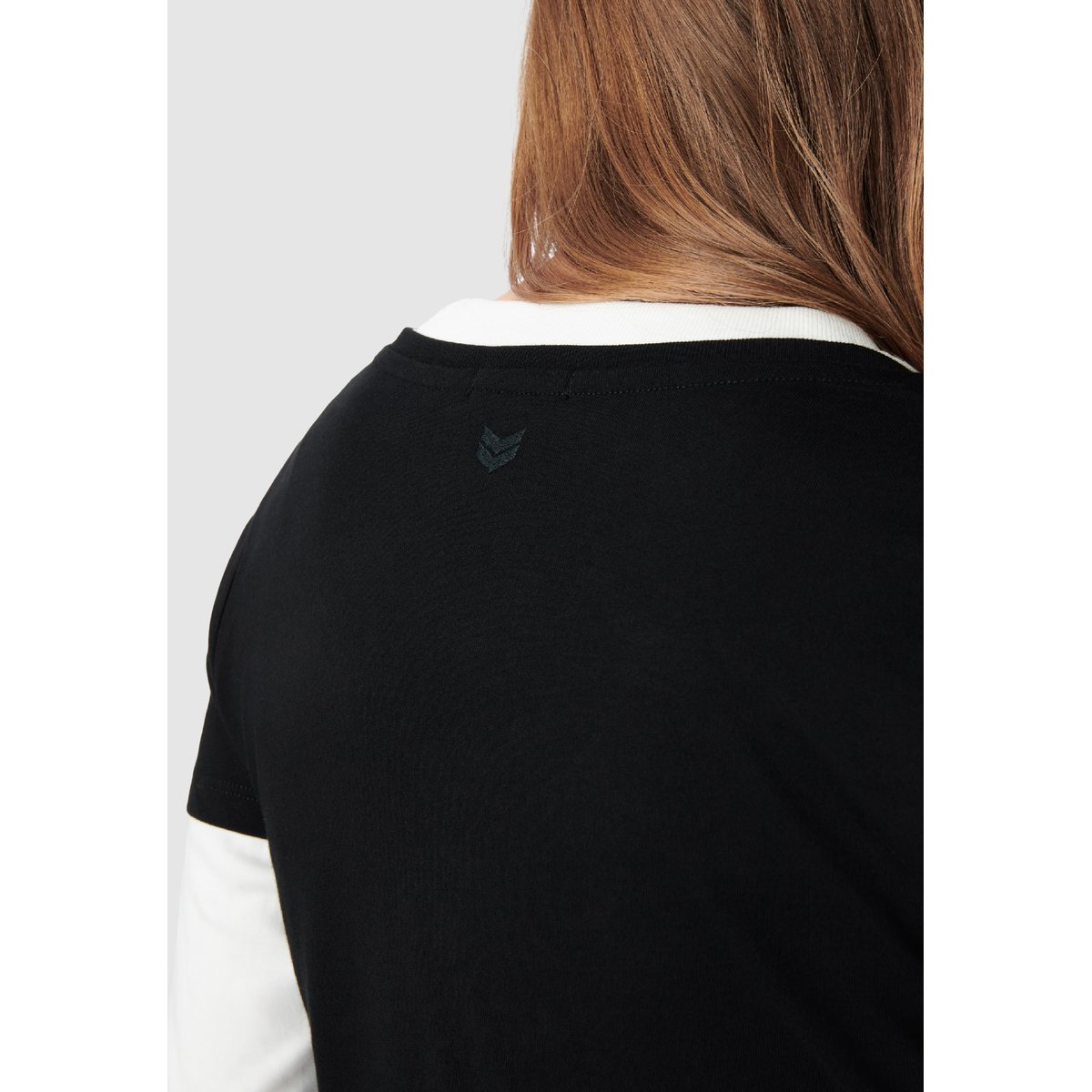 Tee-shirt encolure V broderie chevrons dos noir, IKKS
