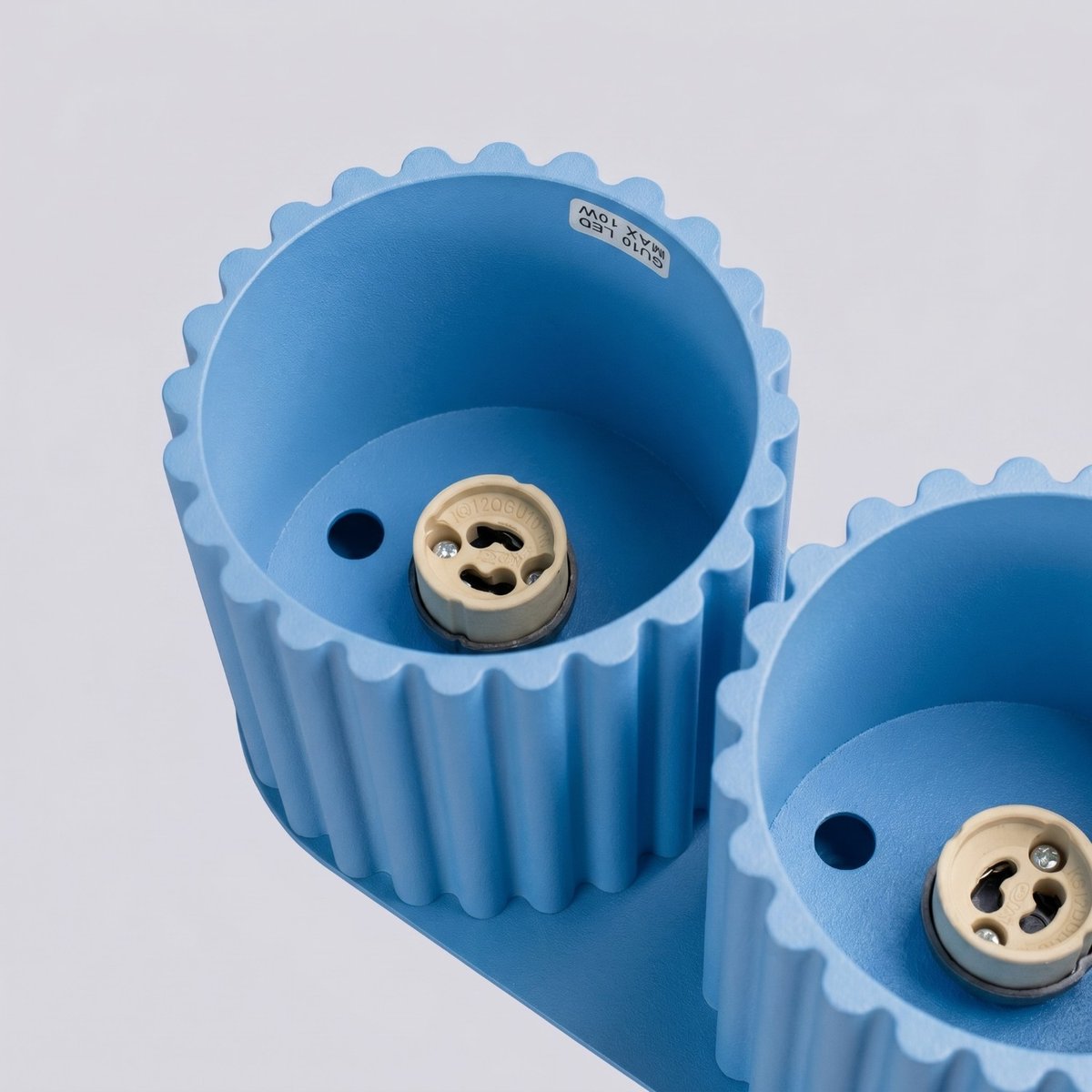 Plafonnier Aluminium Bleu GU10 2 AURA bleu, EDEN