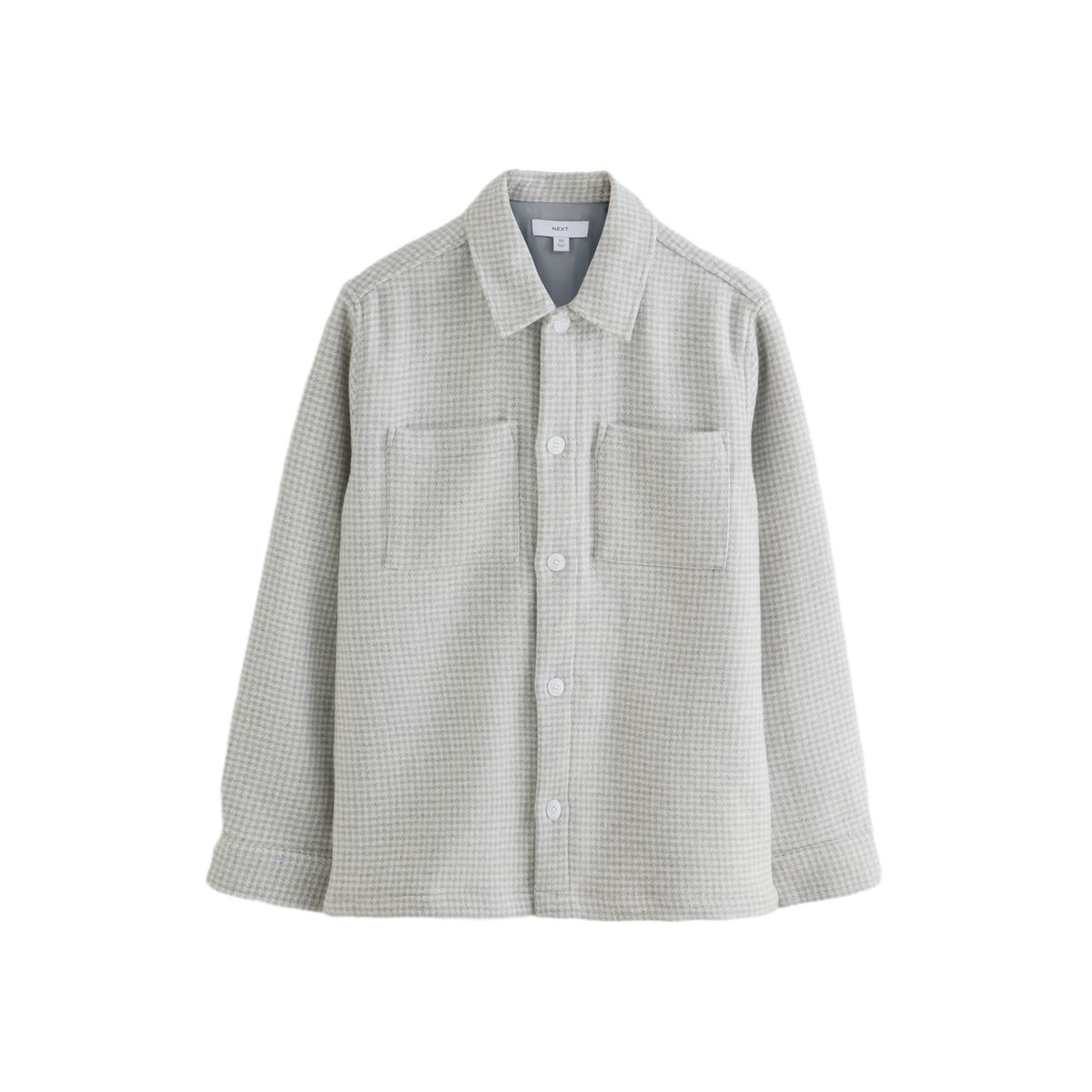 Veste-chemise à carreaux pied-de-poule gris, NEXT