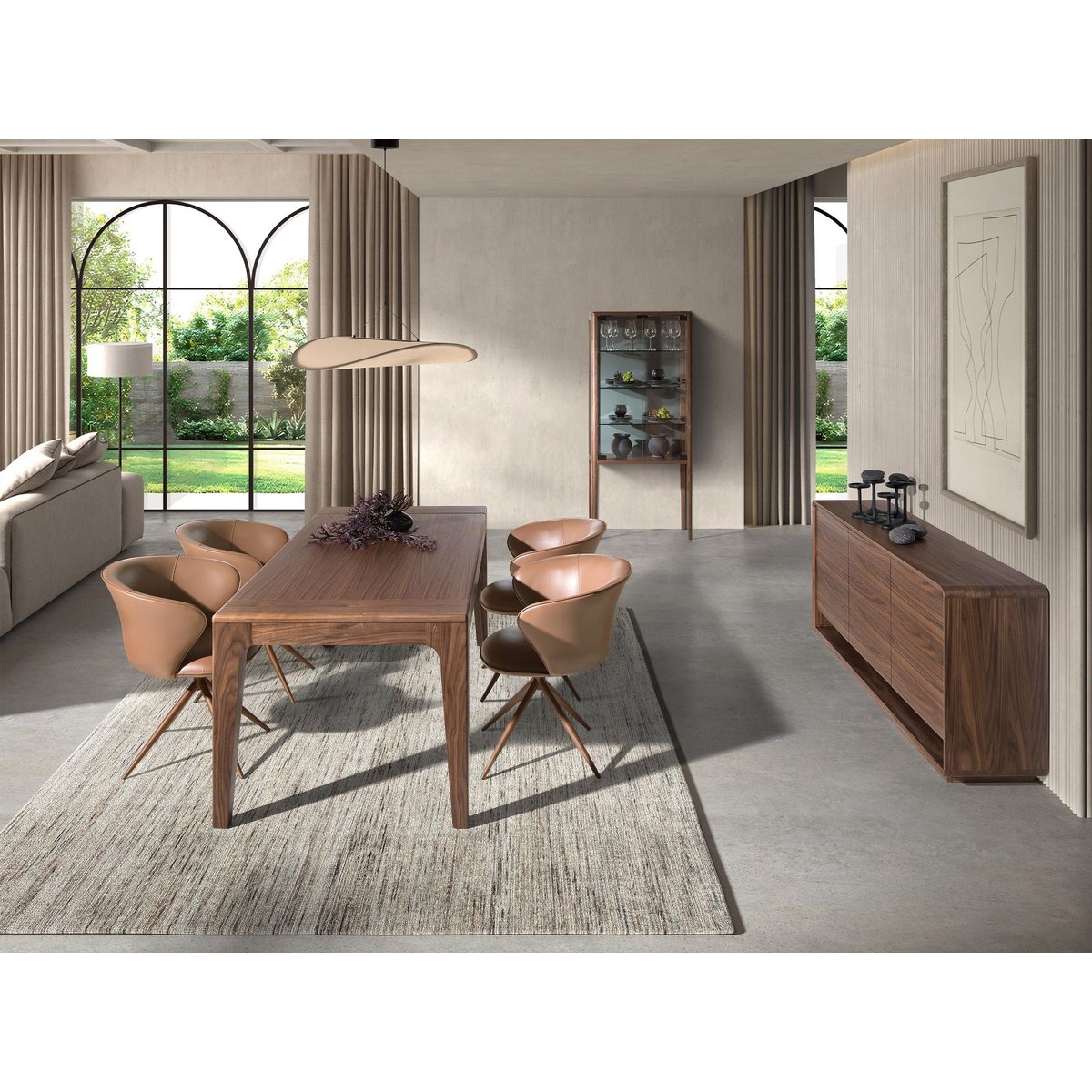 Chaise pivotante en similicuir camel | marron, ANGEL CERDA