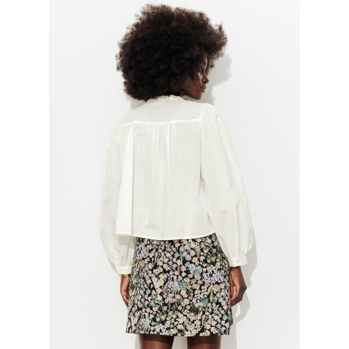 Blouse plissée romantique ecru, PROMOD