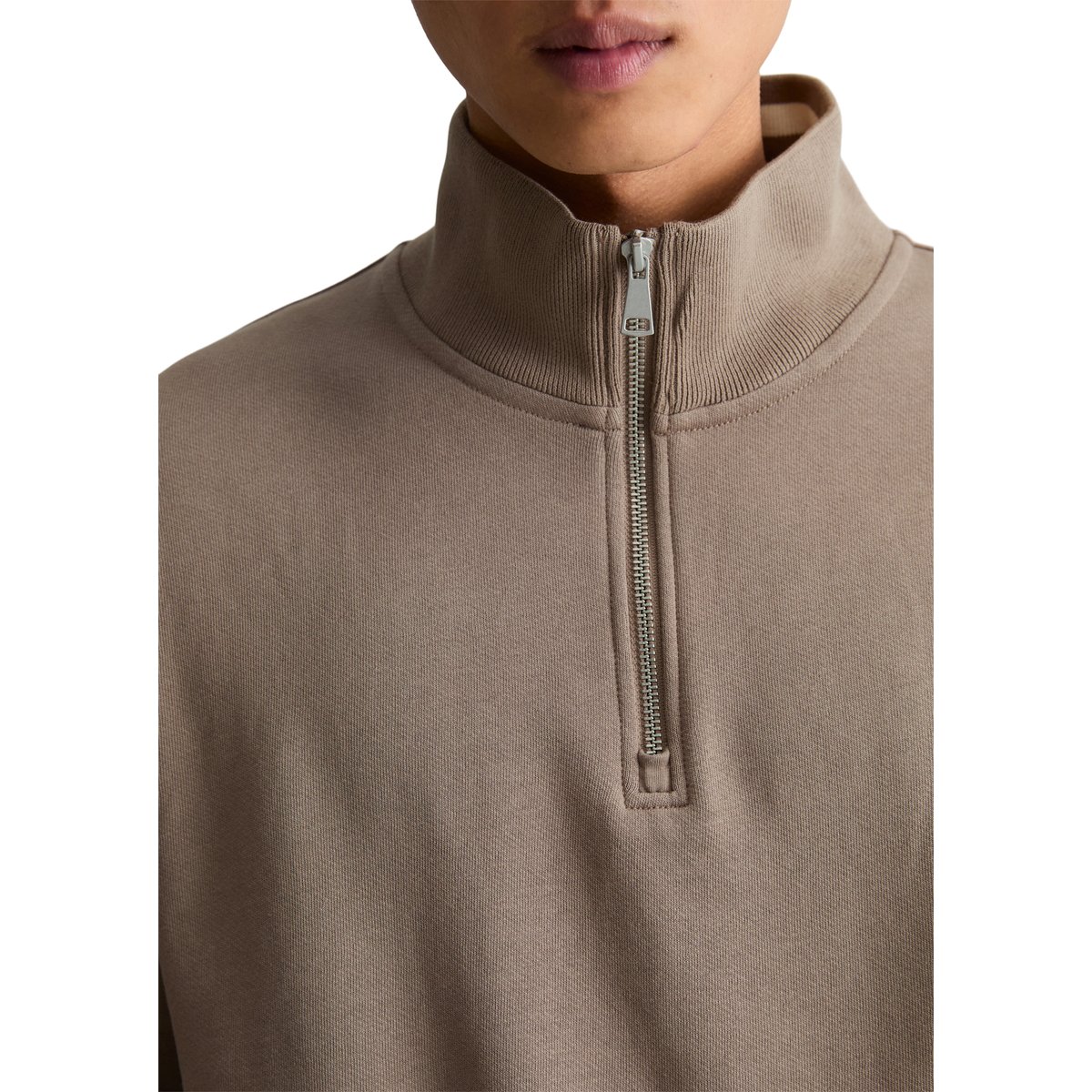 Sweat-Troyer relaxed en coton bio marron, MARC O’POLO DENIM