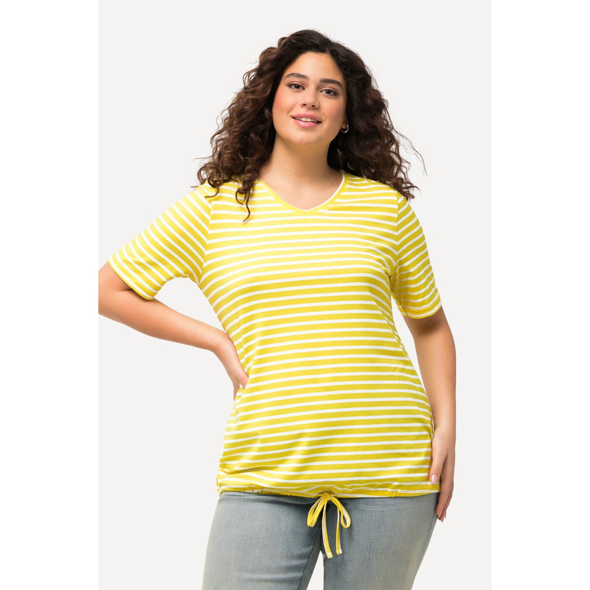 T-shirt à rayures bouton d'or, ULLA POPKEN