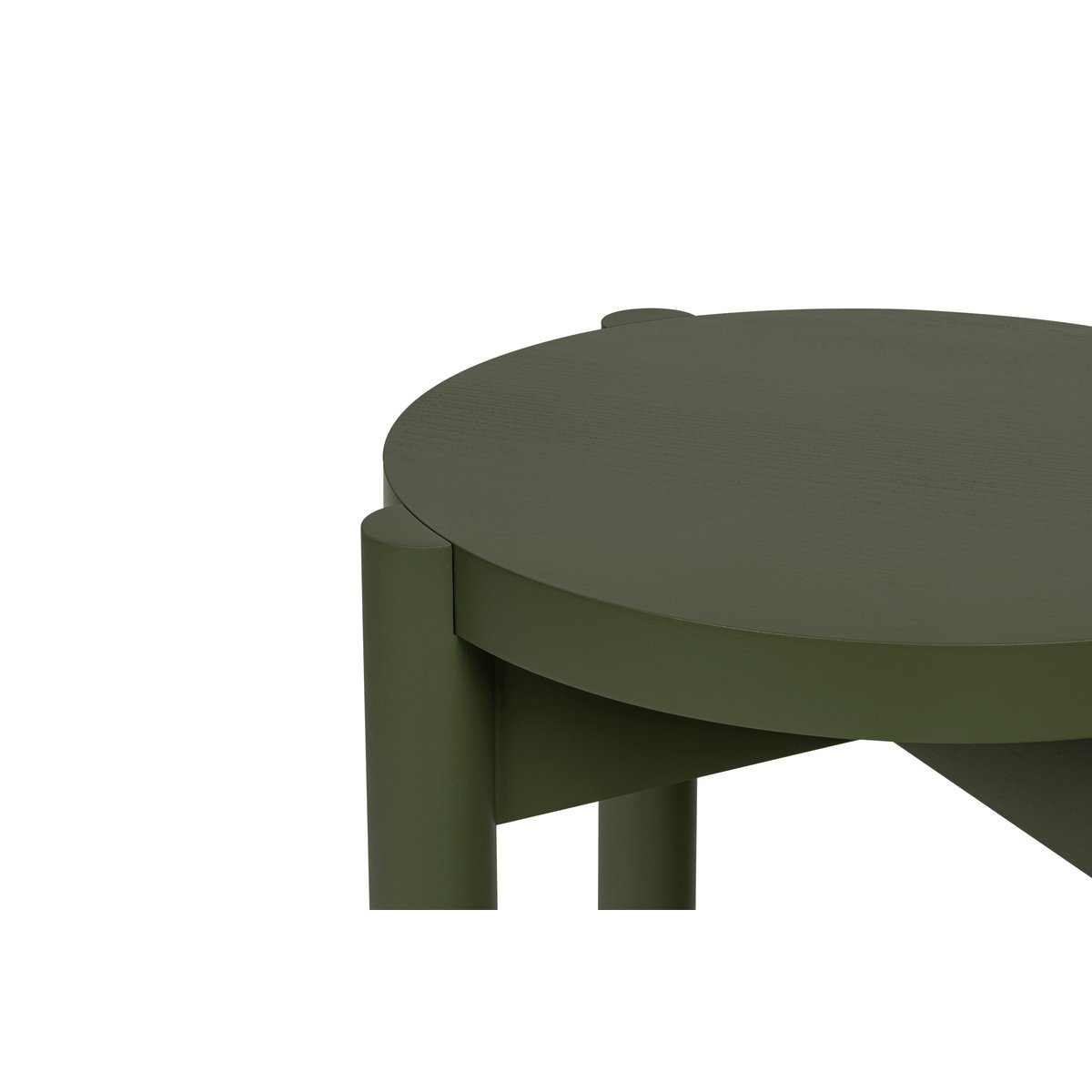Tabouret en bois de hêtre HOPP vert forêt, NOO.MA