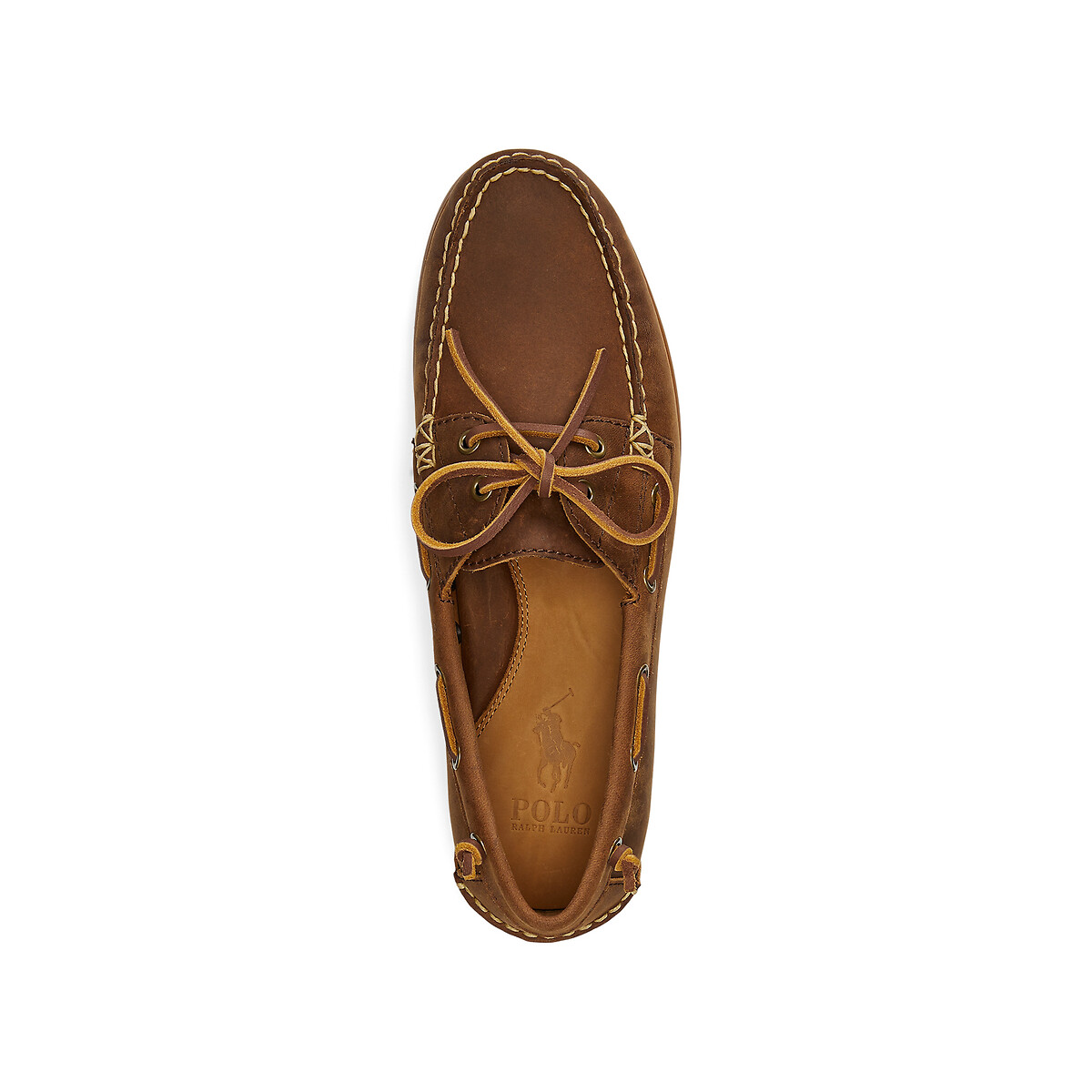 Chaussures bateau en cuir Merton Boat marron, POLO RALPH LAUREN